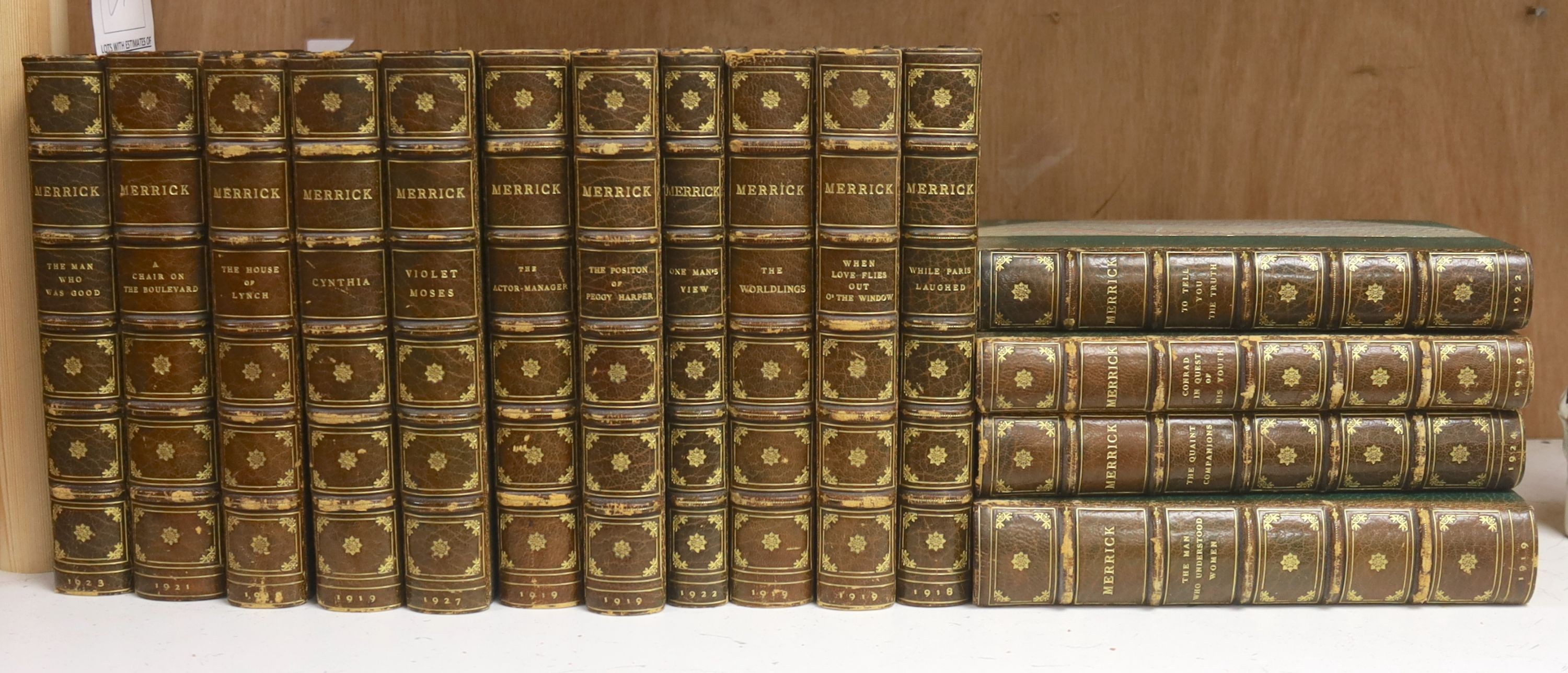 Merrick - The Works - 14 vols, half calf, London 1918-24